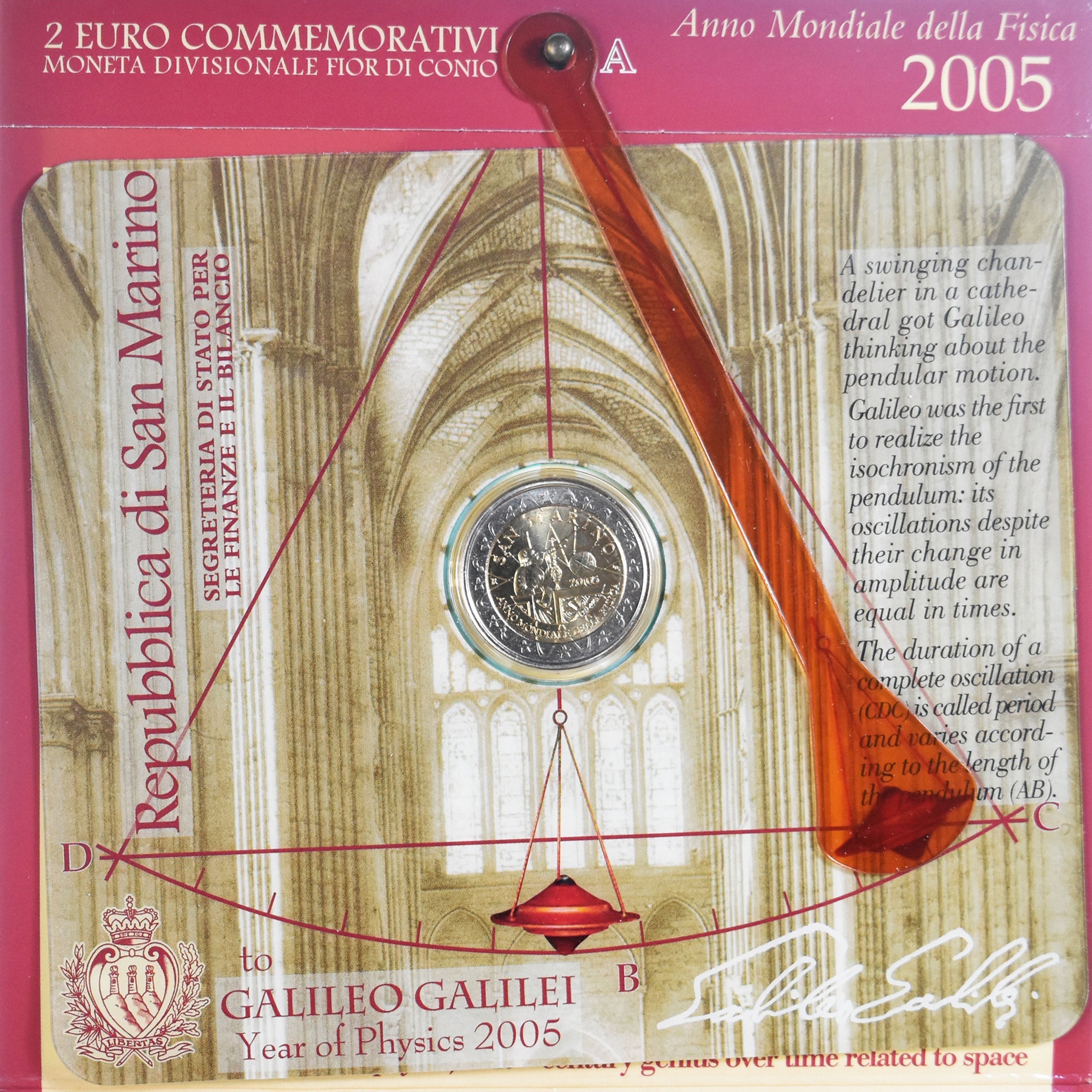Münze,
San Marino,
Galileo Galilei